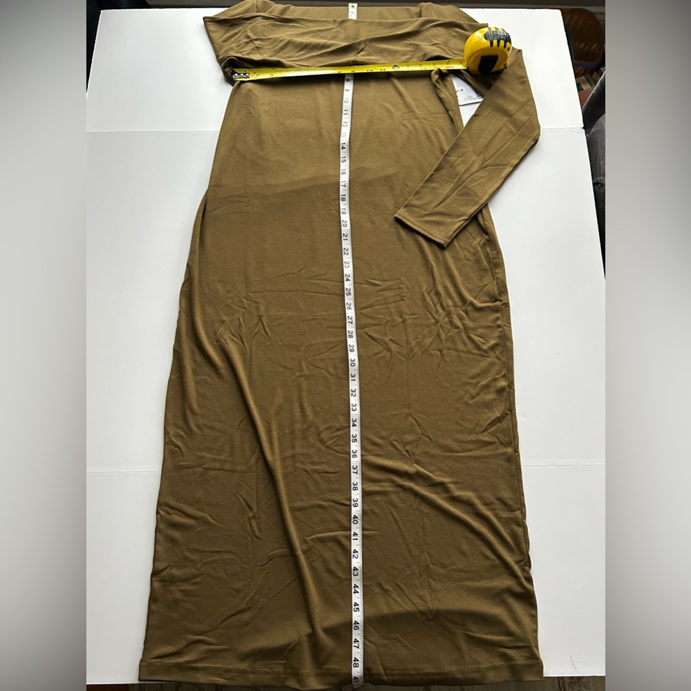 ๐(A075) NWT Free People Good Feels Mockneck MIdi in Seaweed. Size: XL - Picture 11 of 16